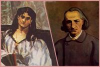 Жанна Дюваль и Шарль Бодлер. Использованы картины Эдуара Мане (1862 год) и Феликса Валлоттона (1902 год).