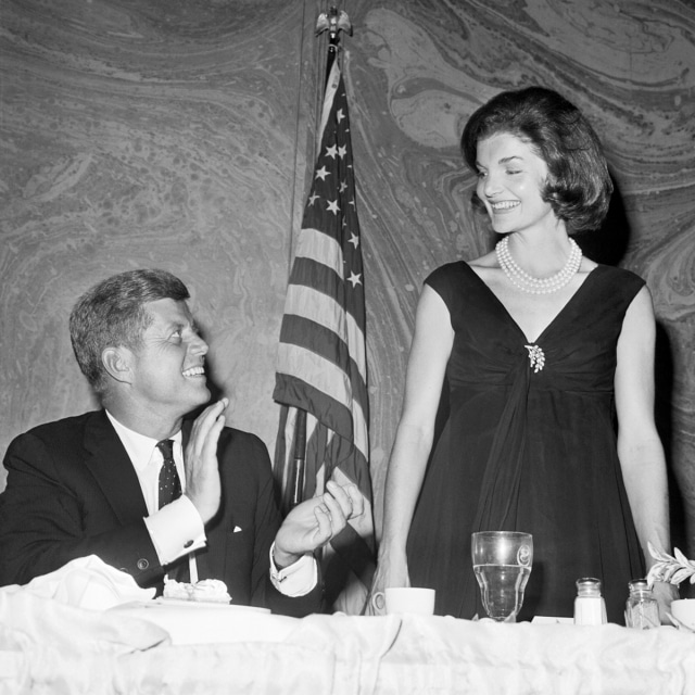 Первая леди Жаклин Кеннеди с Джоном Кеннеди
