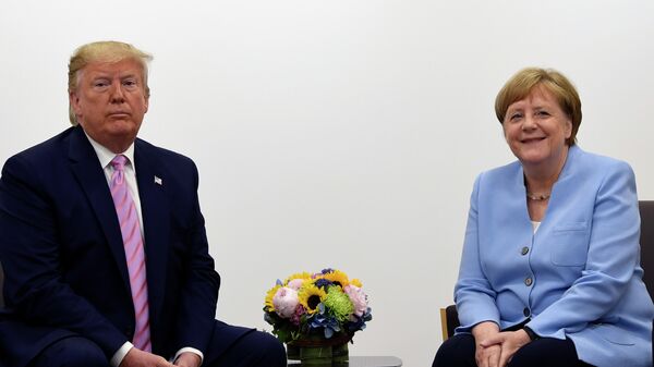Канцлер Германии Ангела Меркель с президентом США Дональдом Трампом