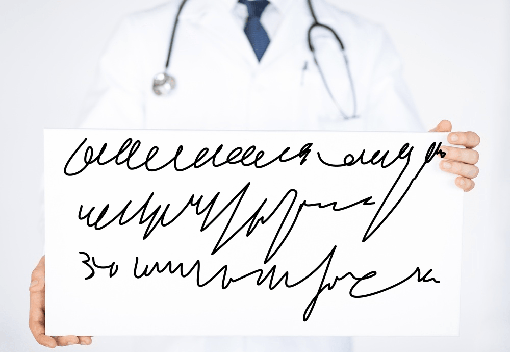 почерк врача