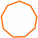 A drawing of a nonagon