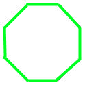 A drawing of an octagon