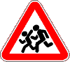 Дорожный знак “Осторожно, дети!”