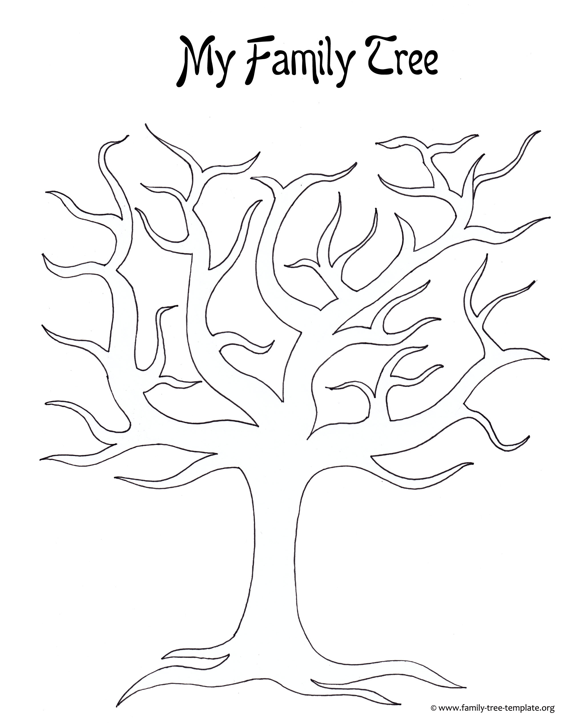 Family tree to print and for kids to color.