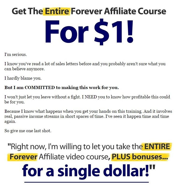 get the entire forever affiliate course