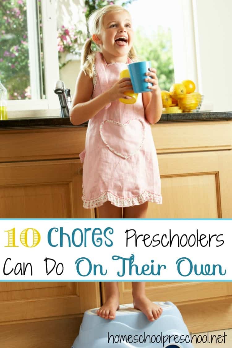 What are some chores that you can do with your toddler or preschooler? Here