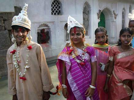 Bride and groom in Assam, India