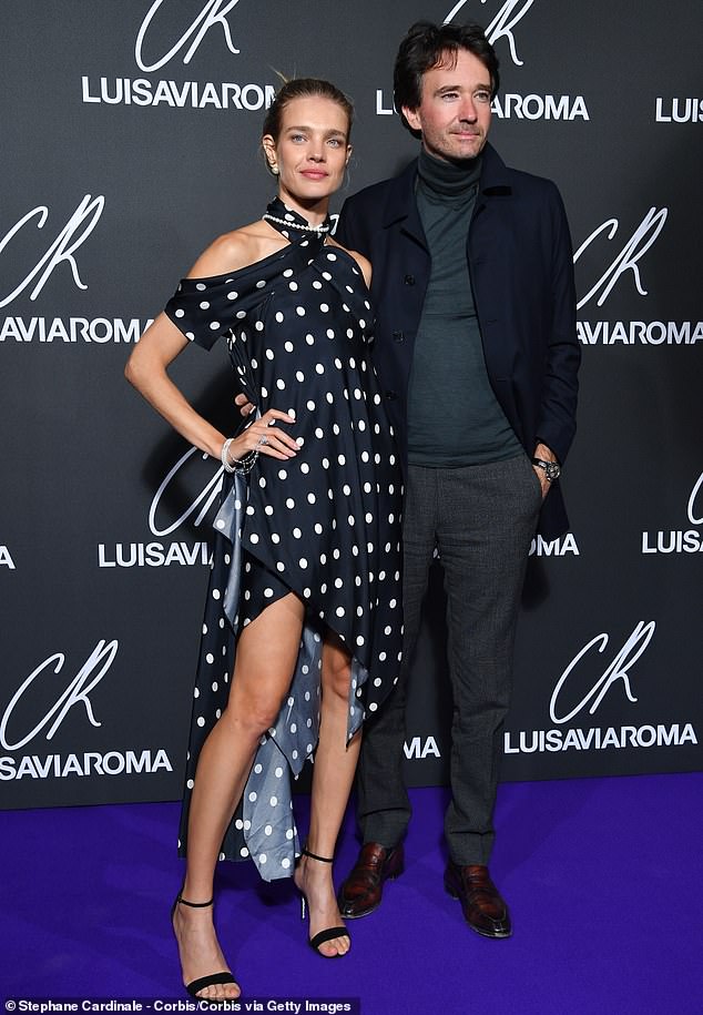 Say cheese: Natalia and Antoine were side by side as they posed for photos at the CR Fashion Book x Luisaviaroma photocall