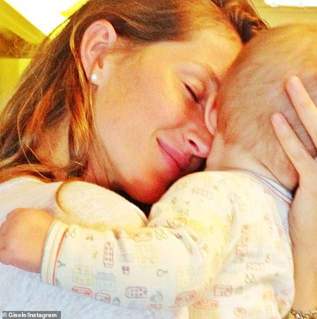 Pure joy: The supermodel (pictured with Vivian in 2013) says giving birth to her children at were the 