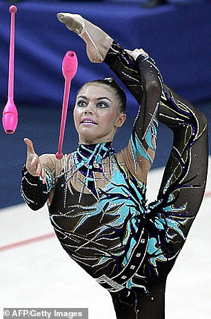 Kabaeva at the European Rythmic gymnastics championship in Moscow in 2006
