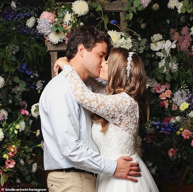 Beautiful day: The couple were married less than five months ago on March 25, in a makeshift ceremony at Australia Zoo