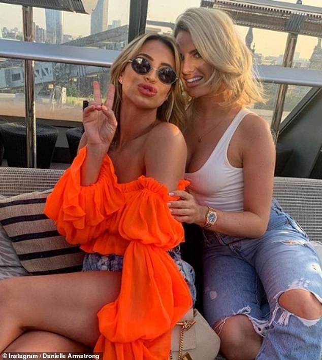 Back in the day: Billie Faiers, 30, shared an unrecognisable throwback snap of Ferne McCann as she and Danielle Armstrong marked her 30th birthday on Thursday