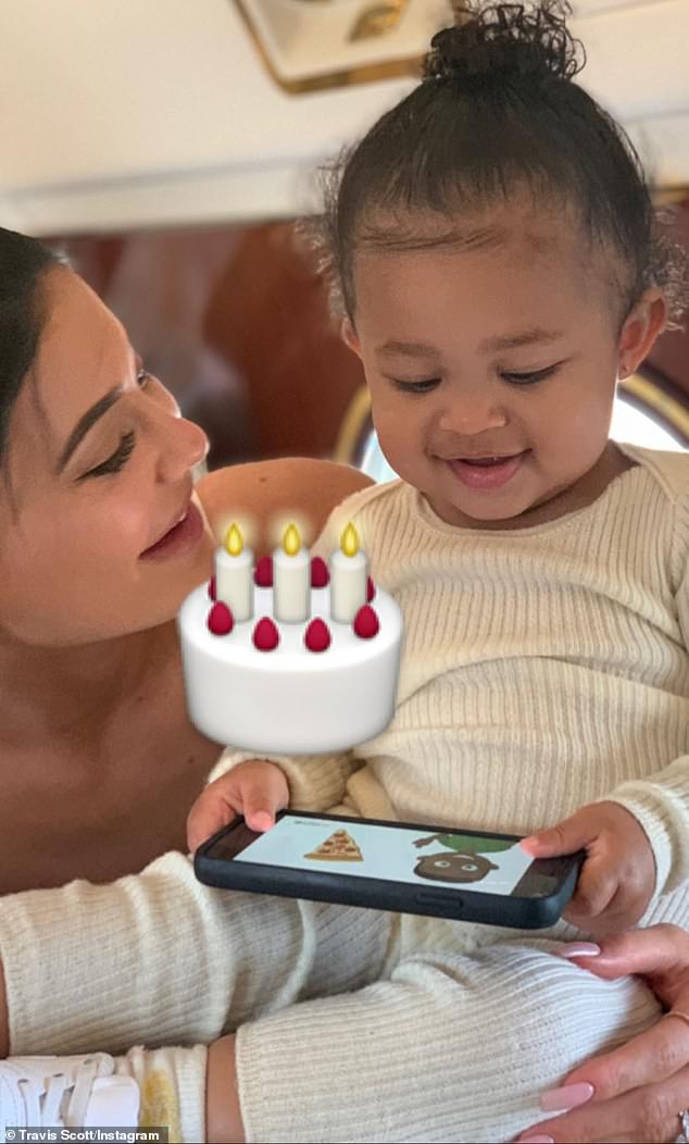 Warm relationship: Travis Scott wished his friendly ex Kylie Jenner a happy belated birthday on his Insta Stories this Tuesday