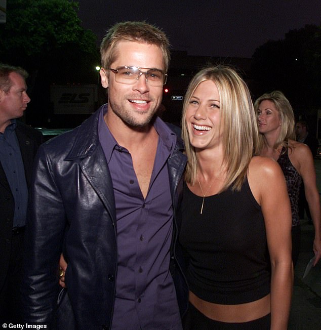 Rare: Brad famously made a guest appearance on Friends in 2001, but the couple have rarely worked together despite maintaining a friendship even after their divorce; shown in 2001