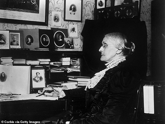 Susan B. Anthony, who was president of the Woman Suffrage Association and campaigned for women to have the right to vote