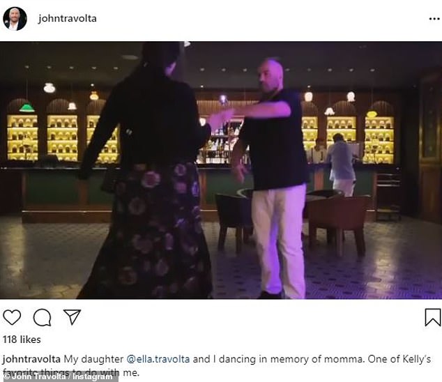 Remembrance: John Travolta enjoyed a dance with his 20-year-old daughter Ella this Friday in honor of her late mother Kelly Preston