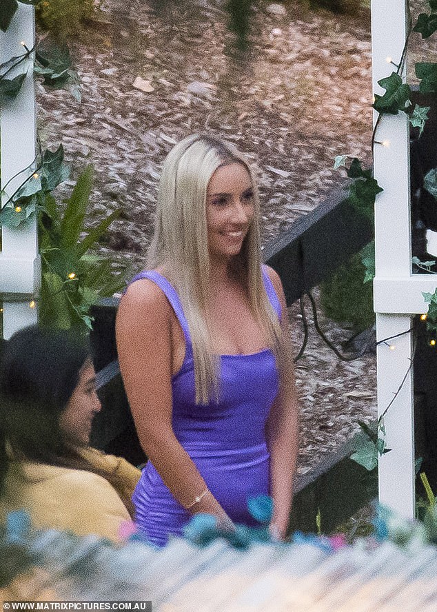 SPOILER alert: In spoiler photos first published by Daily Mail Australia on Saturday, the mystery blonde was seen at the 