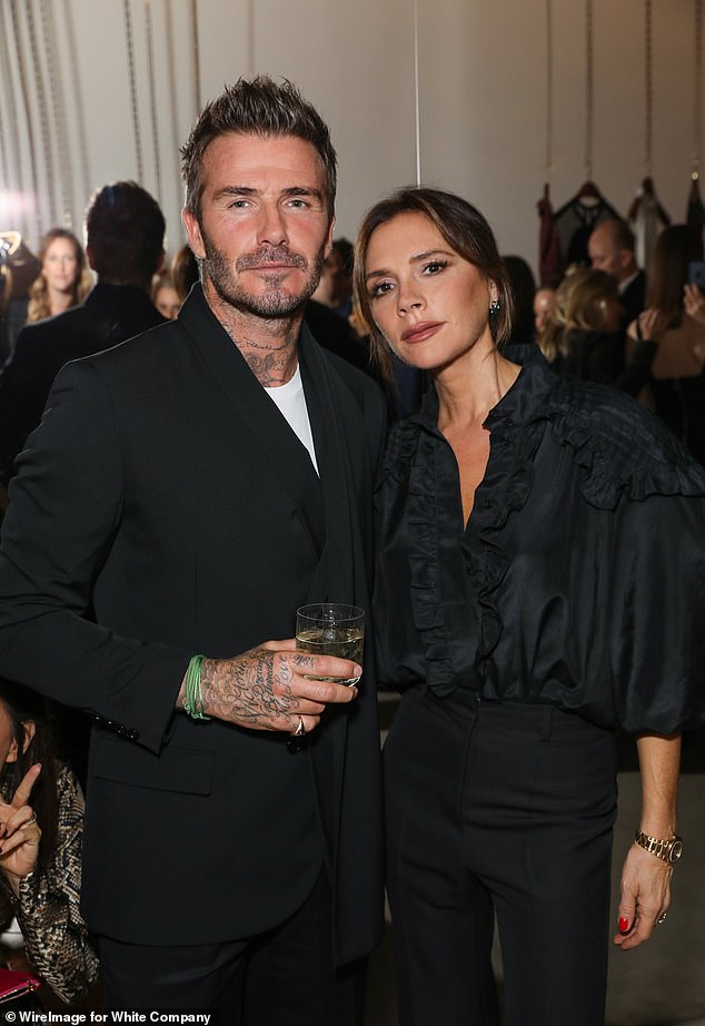 Lockdown fun: Victoria Beckham has reportedly broke her 20-year no carb rule after husband David impressed her with his homemade pizza skills during lockdown (pictured in 2019)