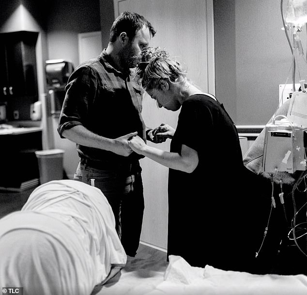 Private: The only images from the delivery room are black-and-white shots taken by a photographer