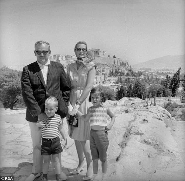 Caroline and Albert with their parents in 1961. The royal admitted they were probably closer to their nanny than they were to their parents 