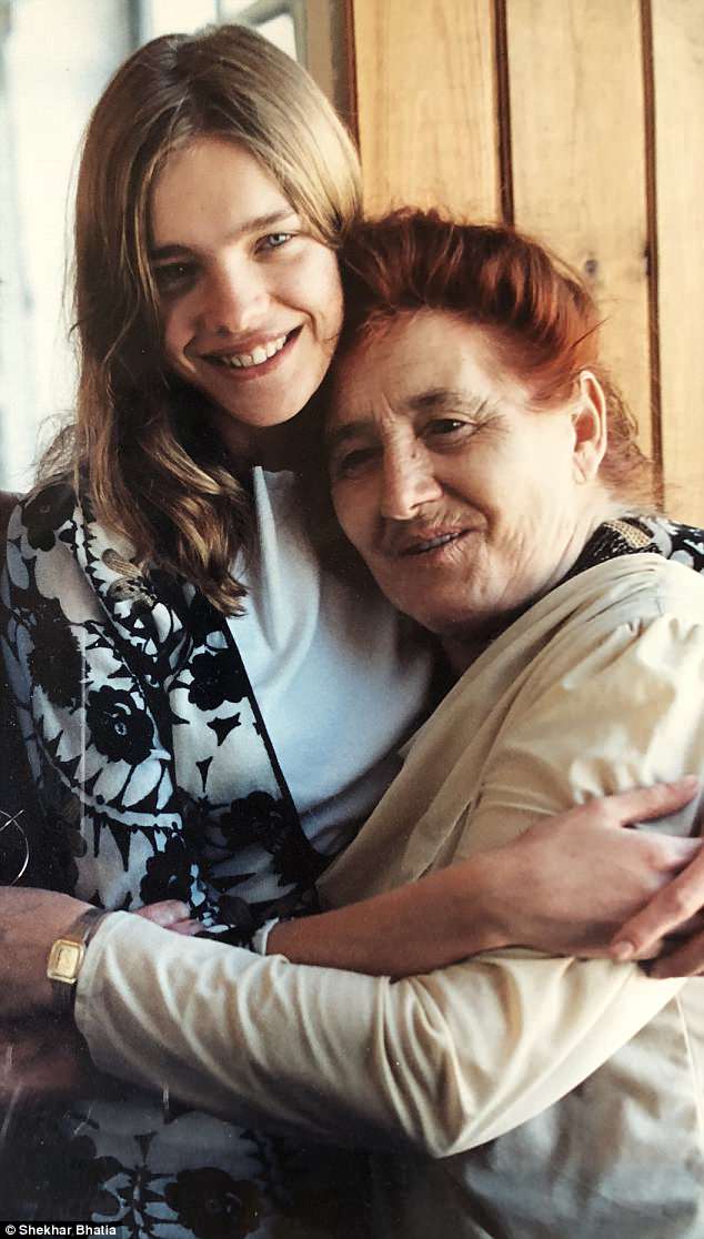 Natalia, a mother-of-five, has remained close to her 88-year-old grandmother (pictured) also called Larisa, despite leaving Russia aged 17 to chase her dreams of modelling 