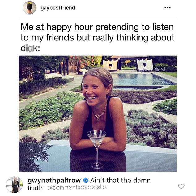 No argument here! Gwyneth Paltrow delighted fans when she responded to a meme about her 