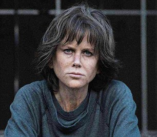 Pictured: Nicole Kidman wearing a wig in her new film, Destroyer
