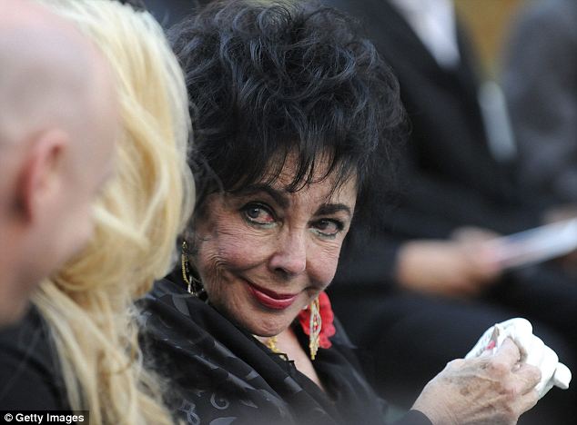 Saying goodbye: Elizabeth Taylor, who missed Jackson