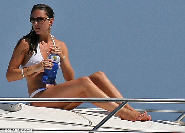 Life on the ocean wave: Kate enjoying the high life in Ibiza in 2006
