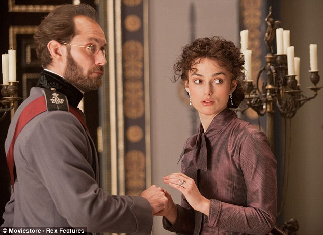 The big screen: Keira can currently be seen starring in Anna Karenina alongside fellow British actor Jude Law