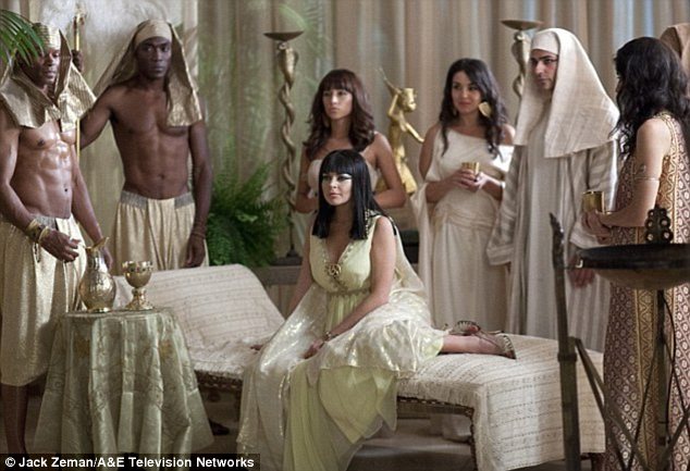 More trouble: During filming it was claimed that the 26-year-old trashed the trailer used as Cleopatra