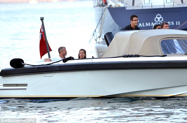 Roman and Dasha were spotted arriving in Portofino via a small passenger boat