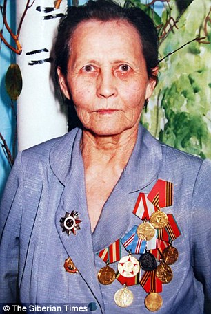 Highly decorated: Mrs Shaykhlislamova was awarded the Zhukov medal for service in the Second World War and later collected many jubilee medals commemorating the achievements of Russian forces