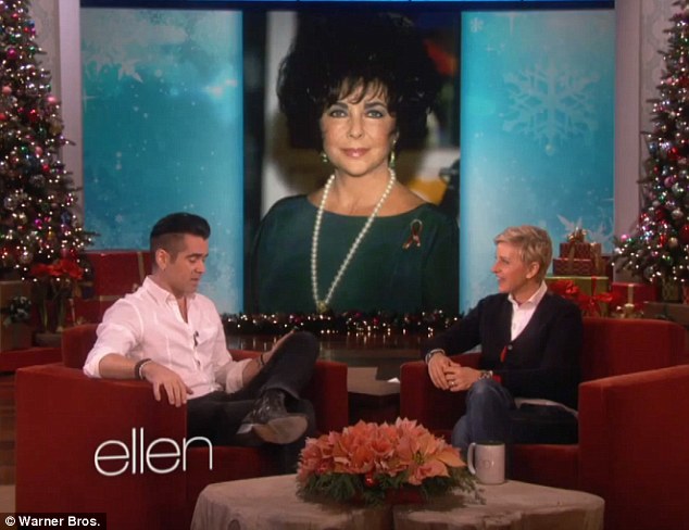 One of his loves: Colin Farrell admitted to Ellen DeGeneres on Monday he had a nearly two year relationship with Elizabeth Taylor toward the end of her life