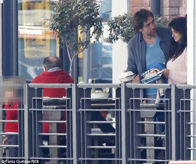 Family time: Javier Bardem and Penelope Cruz spent the day with Leo and Luna at the Two Oceans Aquarium in Cape Town, South Africa