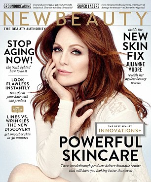 Cover girl: The Maps To The Stars actress wore a long sleeve cream top on the cover of the latest issue