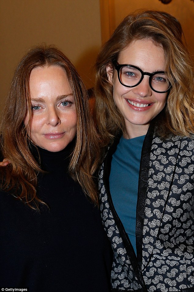 Friends in highplaces: The model with designer Stella McCartney