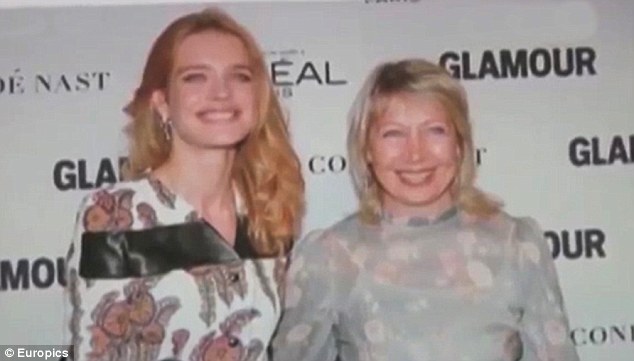 Role model: Natalia, pictured with her mother at an awards do, said it