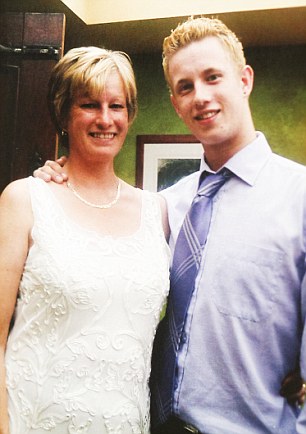 Pictured together on her wedding day a few weeks before his death in 2005