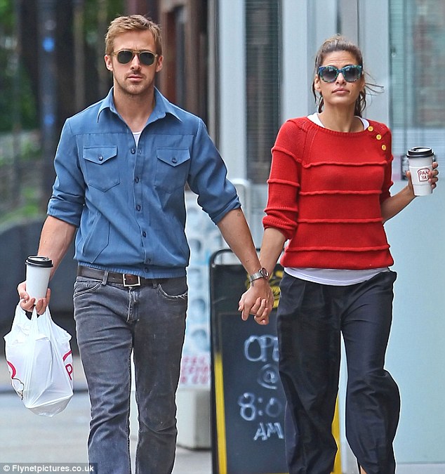Calm down: Ryan Gosling defended partner Eva Mendes on Twitter on Friday telling everyone her sweatpants comment was 