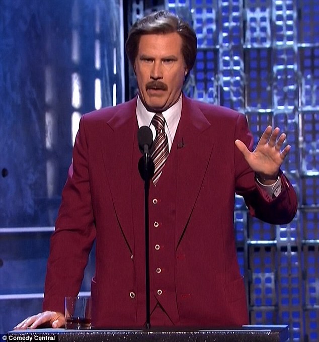 Special appearance: Will Ferrell made an appearance as Ron Burgundy to roast the singer