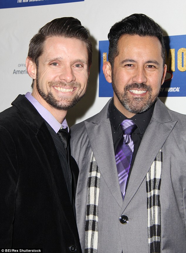 Support: The actor spoke out with  his husband Will Tabares (pictured together earlier this year in Las Vegas) by his side