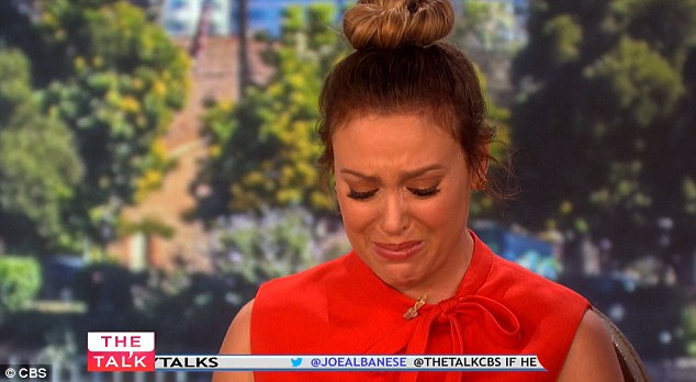 Intense: The actress, who worked with Danny on the ABC sitcom wept on The Talk as she spoke of his 