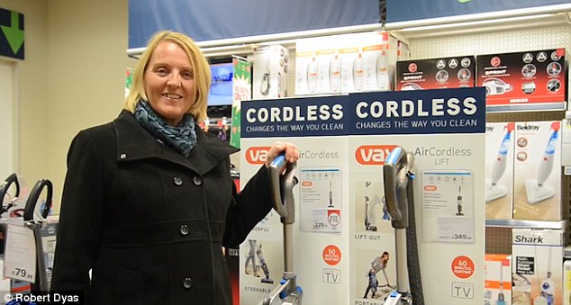Next some customers also reveal their sexual orientation. One woman, seen browsing for a cordless vacuum cleaner,  said: 
