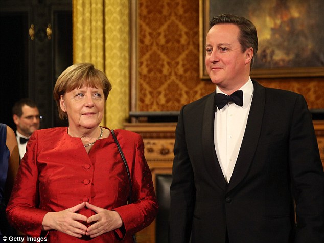 German Chancellor Angela Merkel used the signal in Hamburg on February 12 when meeting with David Cameron when he was prime minister