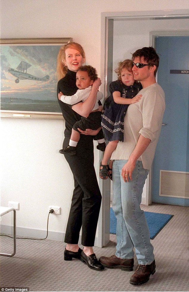 Family matters: Nicole adopted daughter Isabella, now 23, and son Connor, now 21, with during her marriage to Tom Cruise (pictured in 1996 in Sydney, Australia)