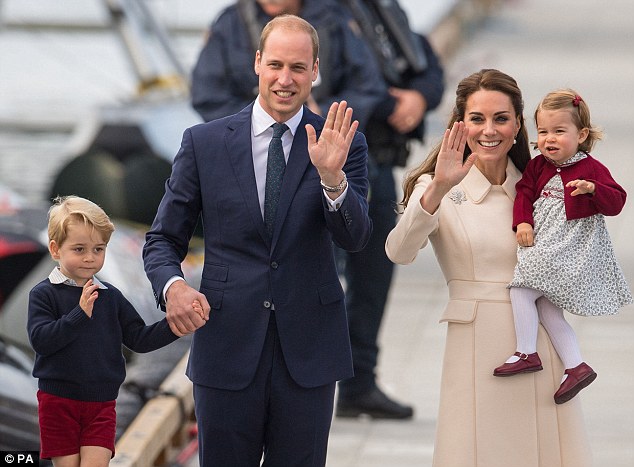 Prince William and Catherine with Charles and Charlotte