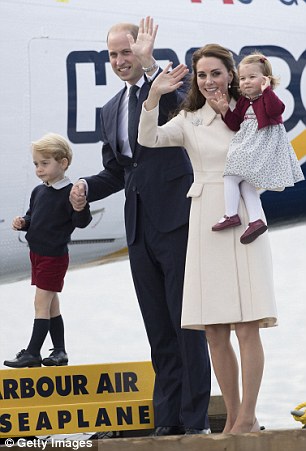 Prince William and Catherine with Charles and Charlotte