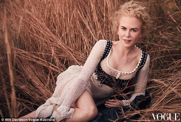 Glowing: Nicole Kidman stuns in the latest issue of Australian Vogue magazine 