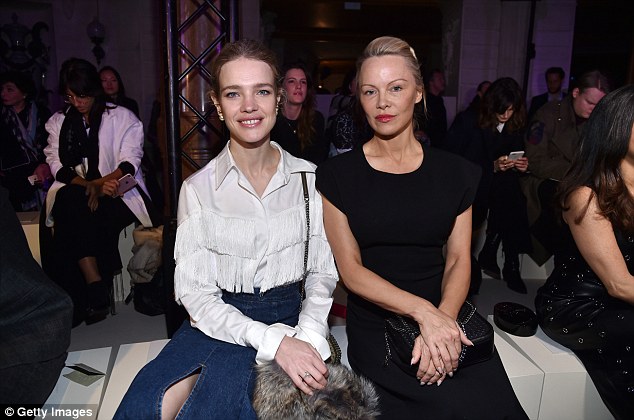 Fashion darling: Natalia was recently pictured looking friendly with  Pamela Anderson (right) at Stella McCartney